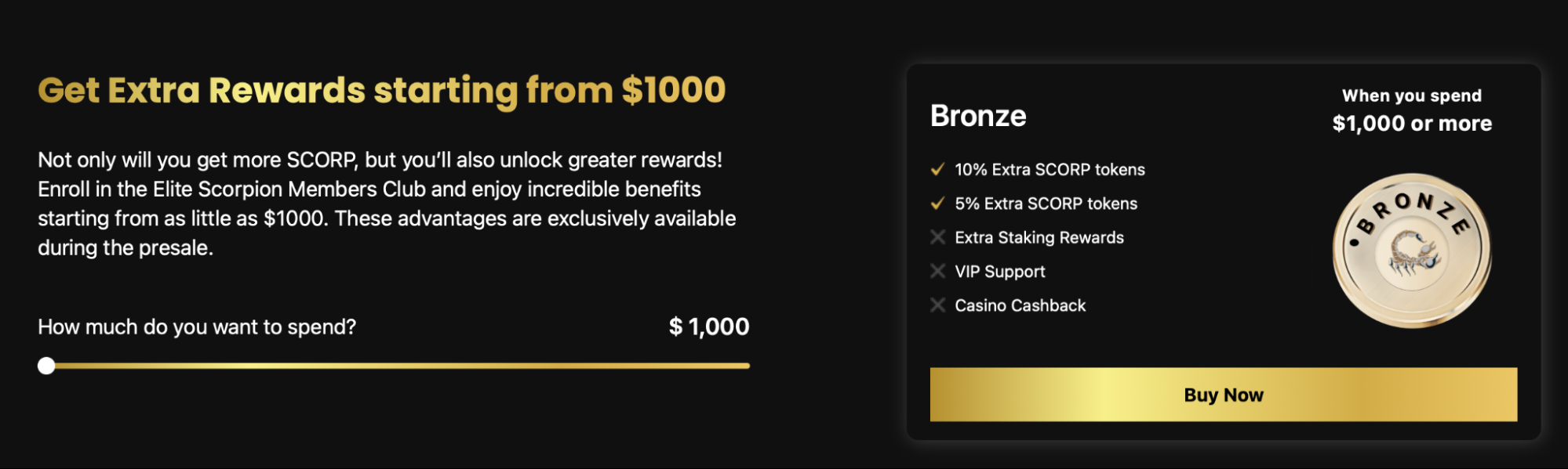 scorpion casino extra rewards