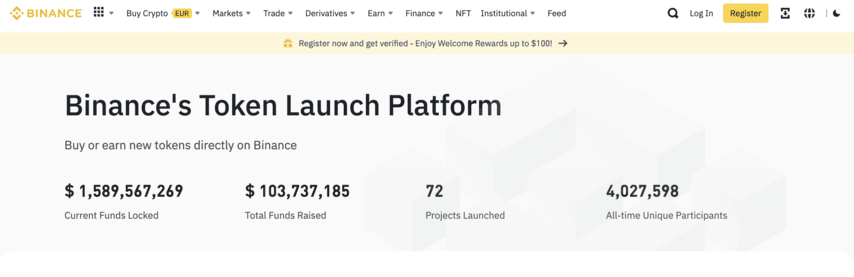 Binance token launch platform