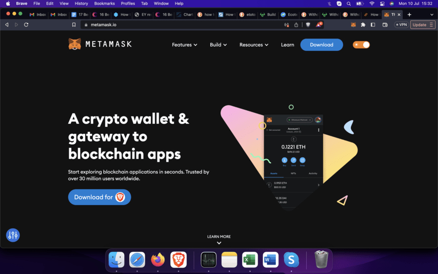 MetaMask crypto wallet app