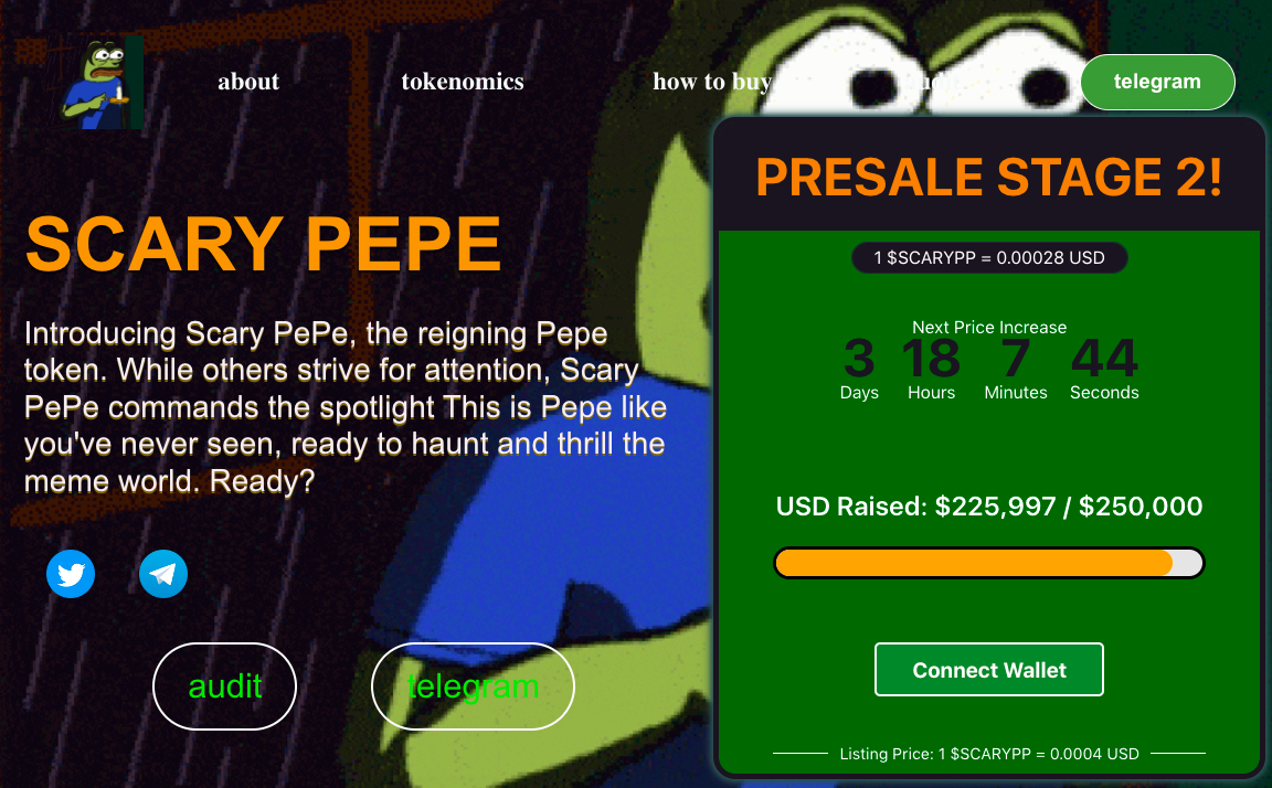 Scary Pepe token presale