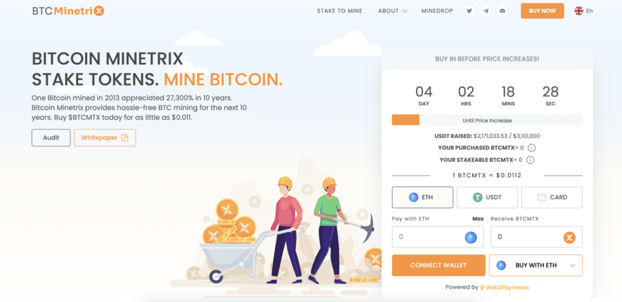 Bitcoin Minetrix token presale