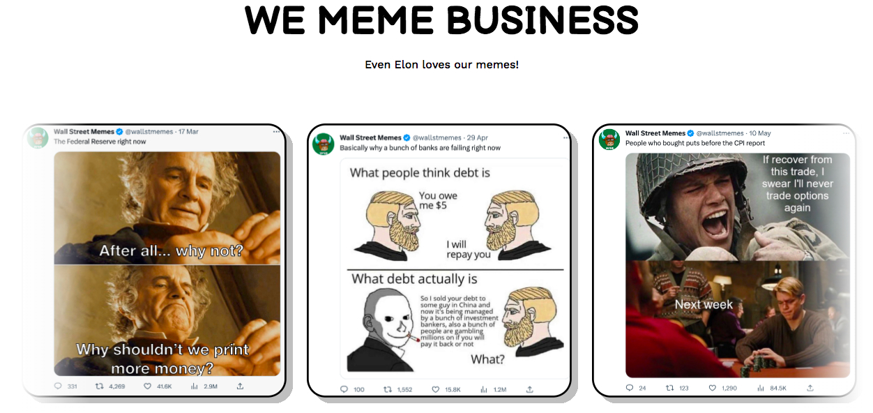 wall street memes crypto project