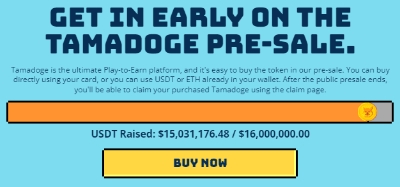 Tamadoge presale nieuwe mijlpaal