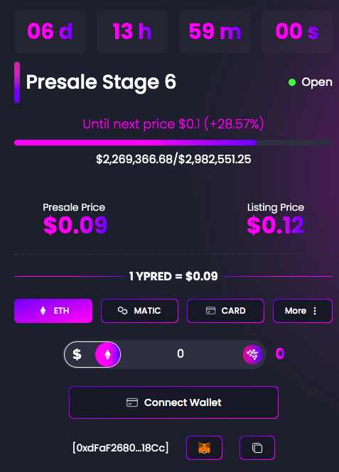 yPredict token presale