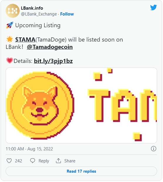 Tamadoge Lbank