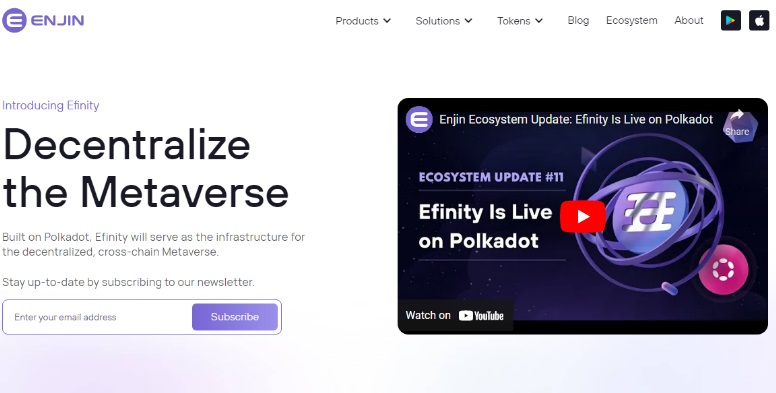efinity token homepage