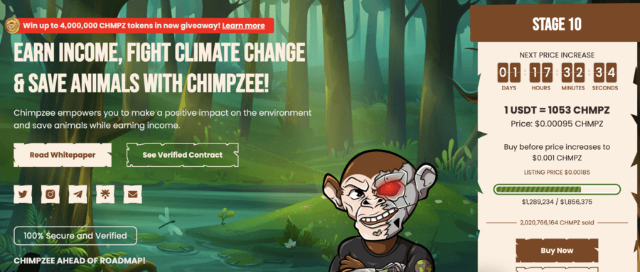 chimpzee presale website