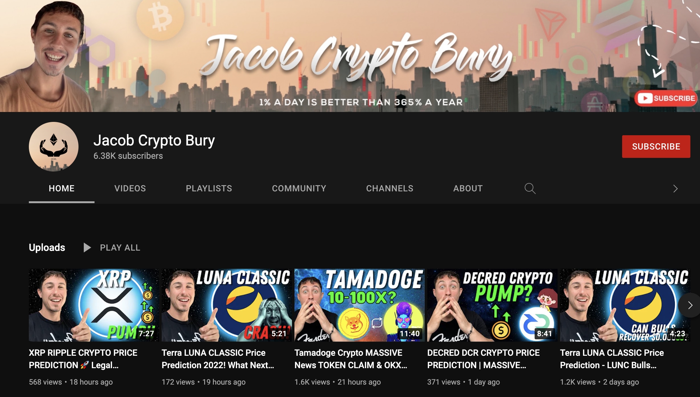 Jacob Crypto Bury Youtube channel