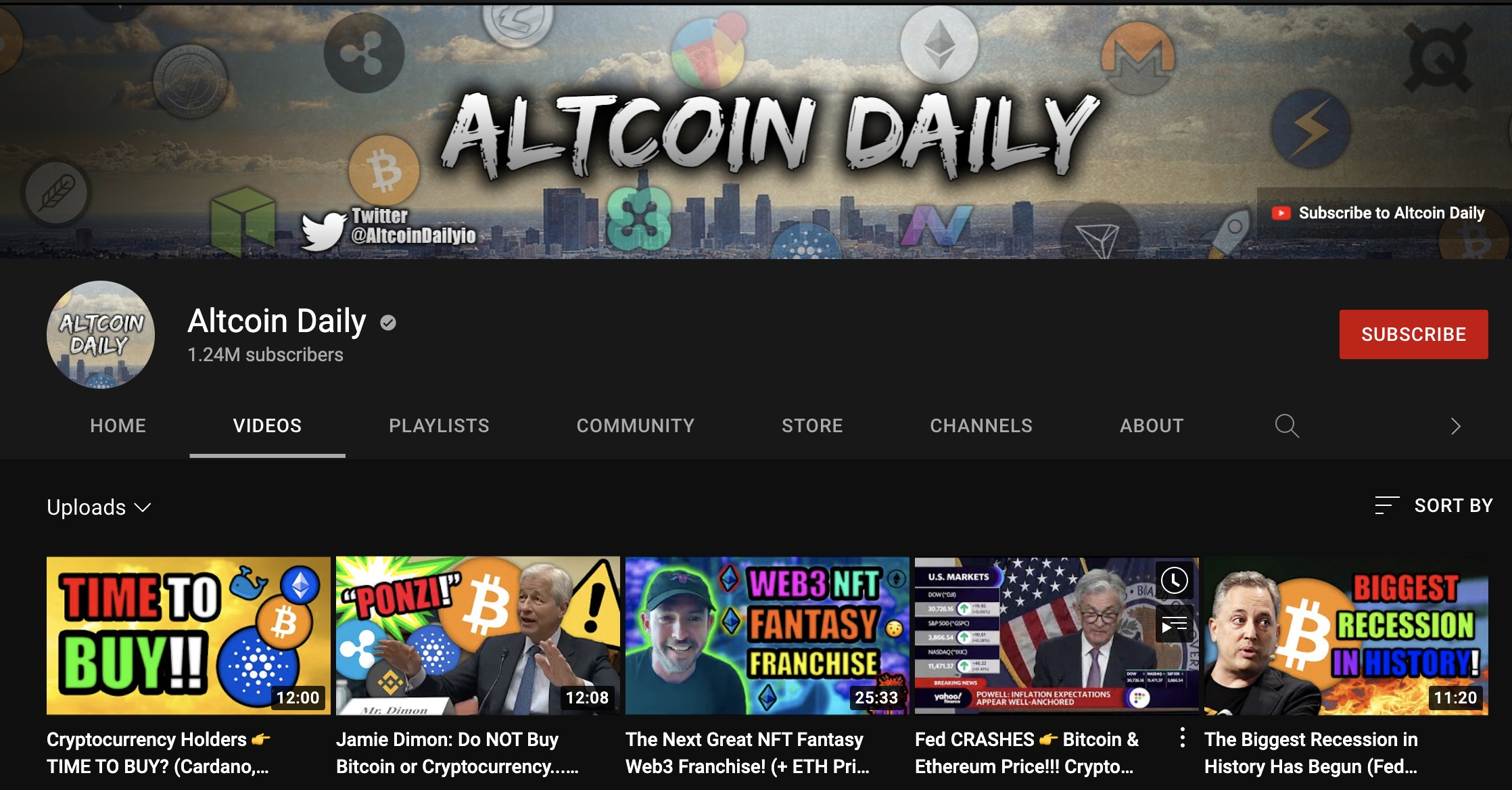 Altcoin Daily YouTube channel