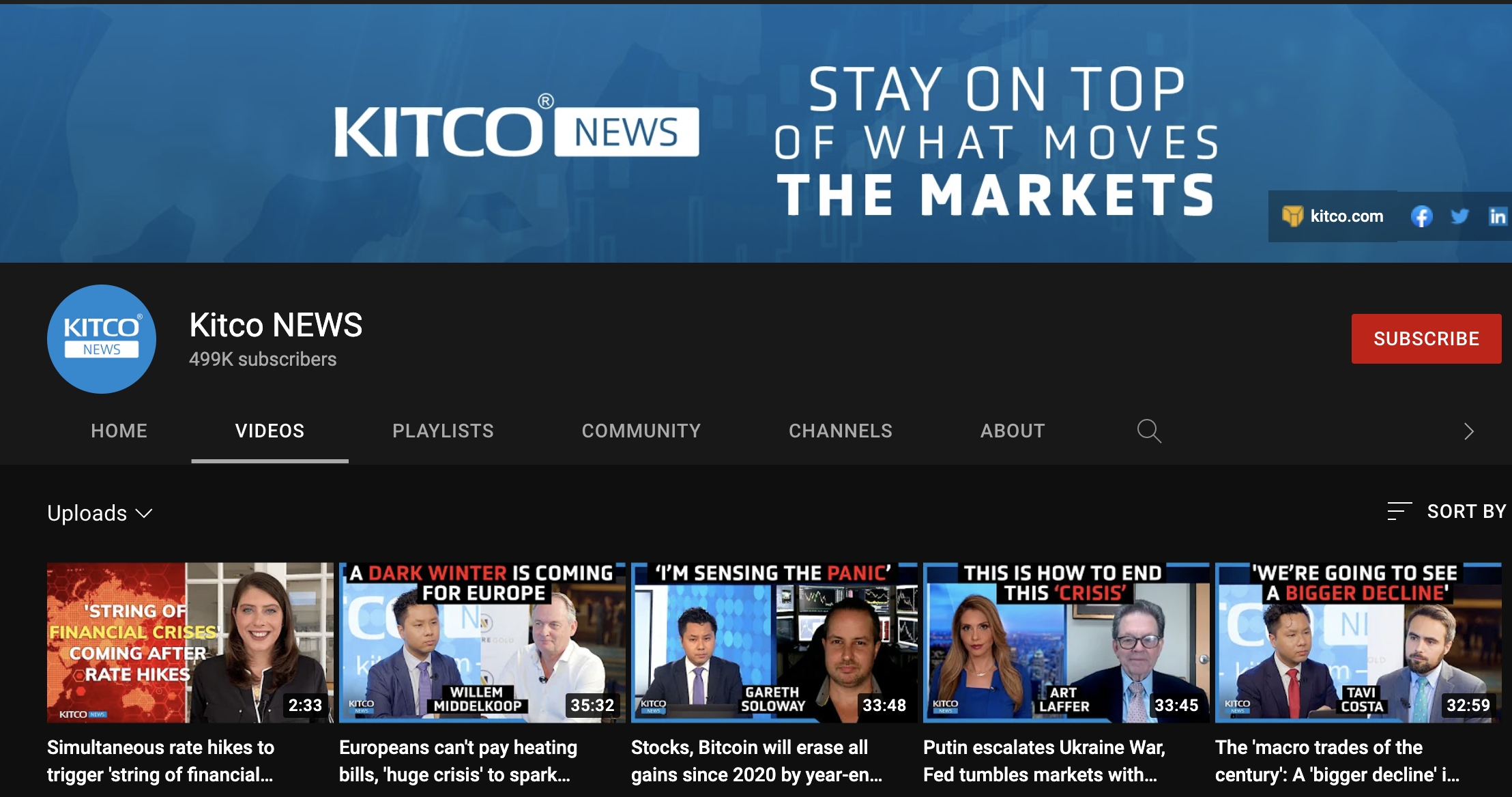 Kitco News YouTube channel