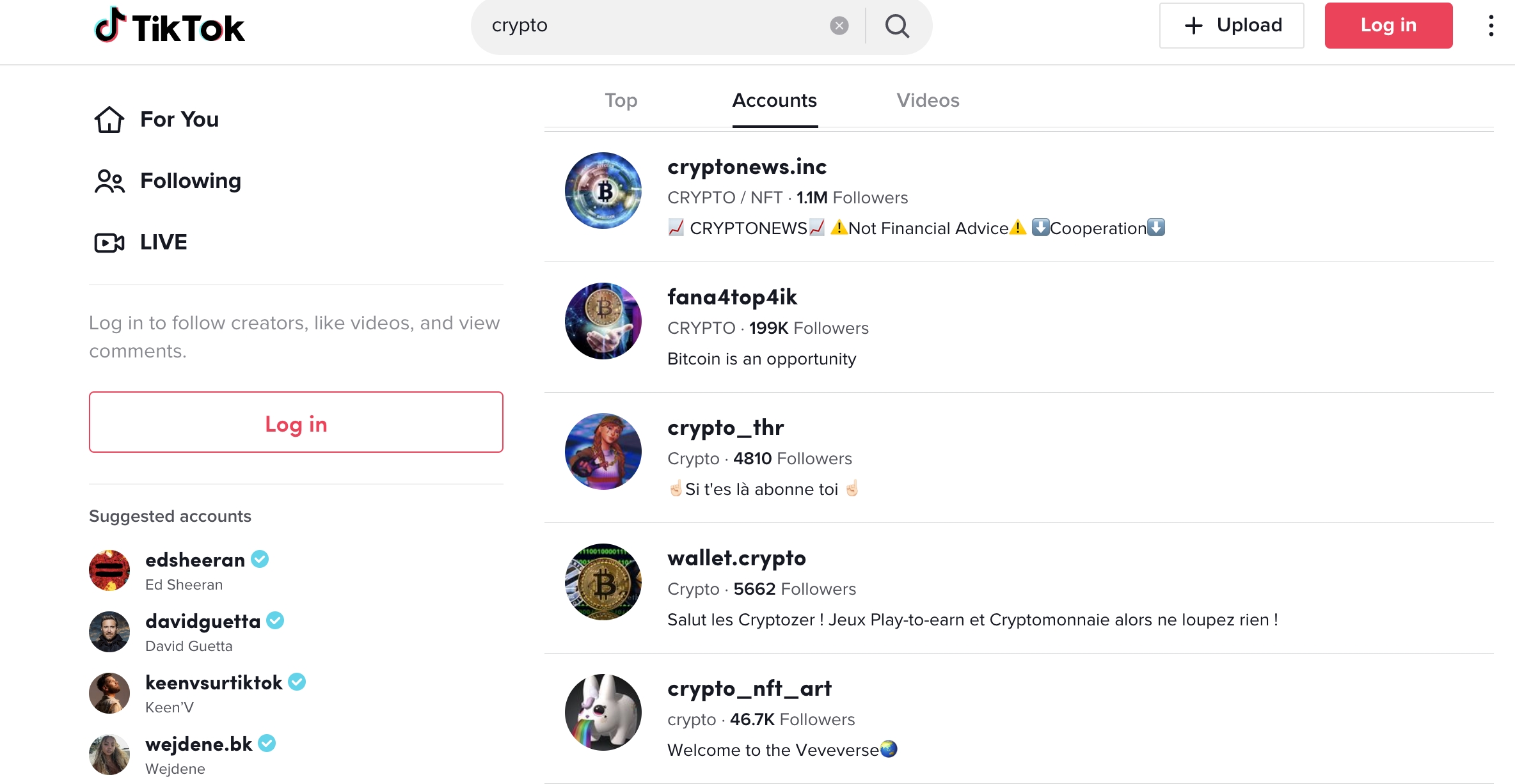 list of crypto-related tik tok profiles