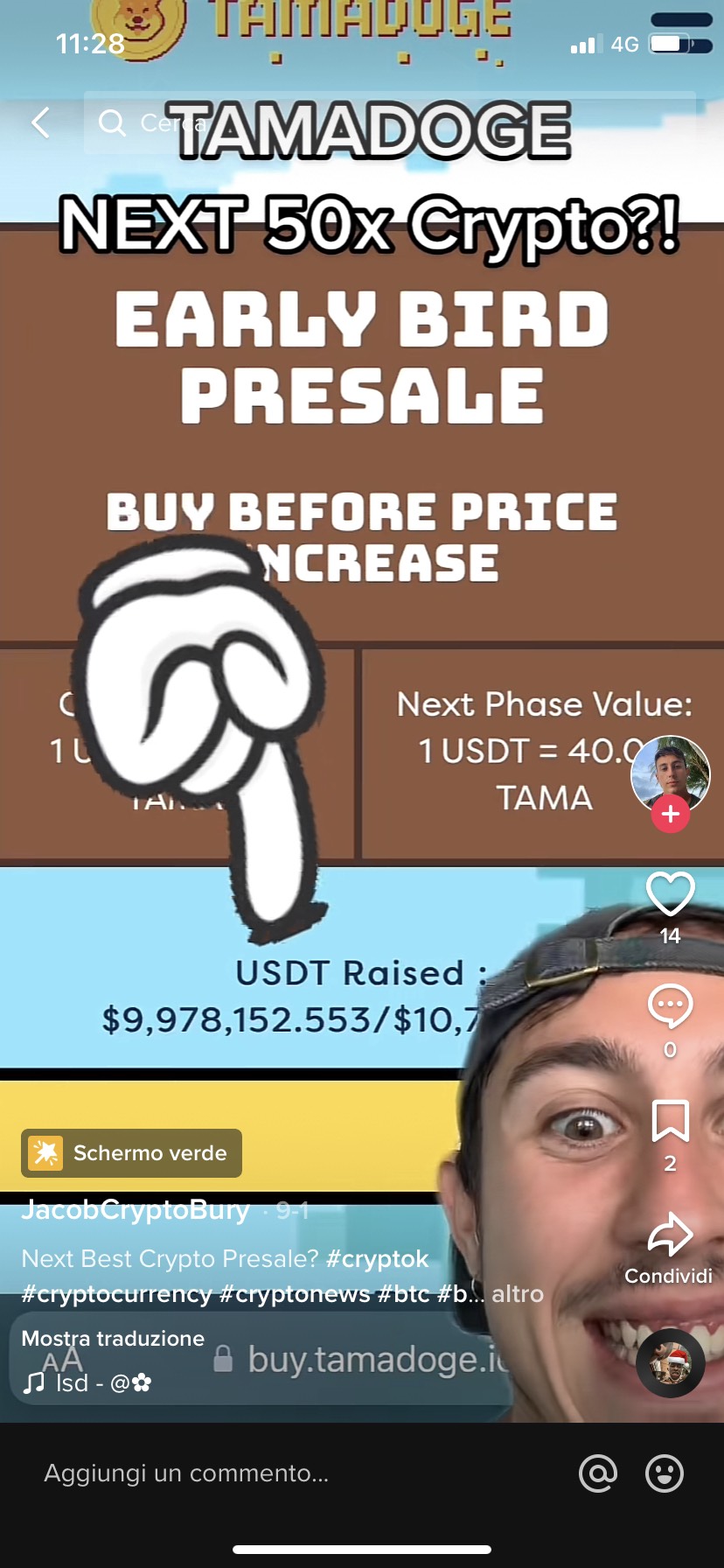 Crypto influencer su TikTok: Jakob Crypto e Tamadoge
