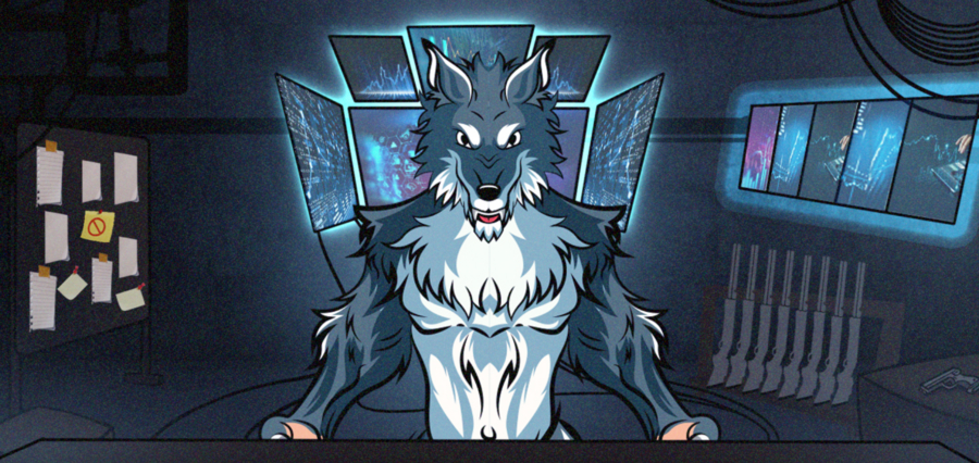 The humanoid wolf is the recognizable mascot of the crypto project