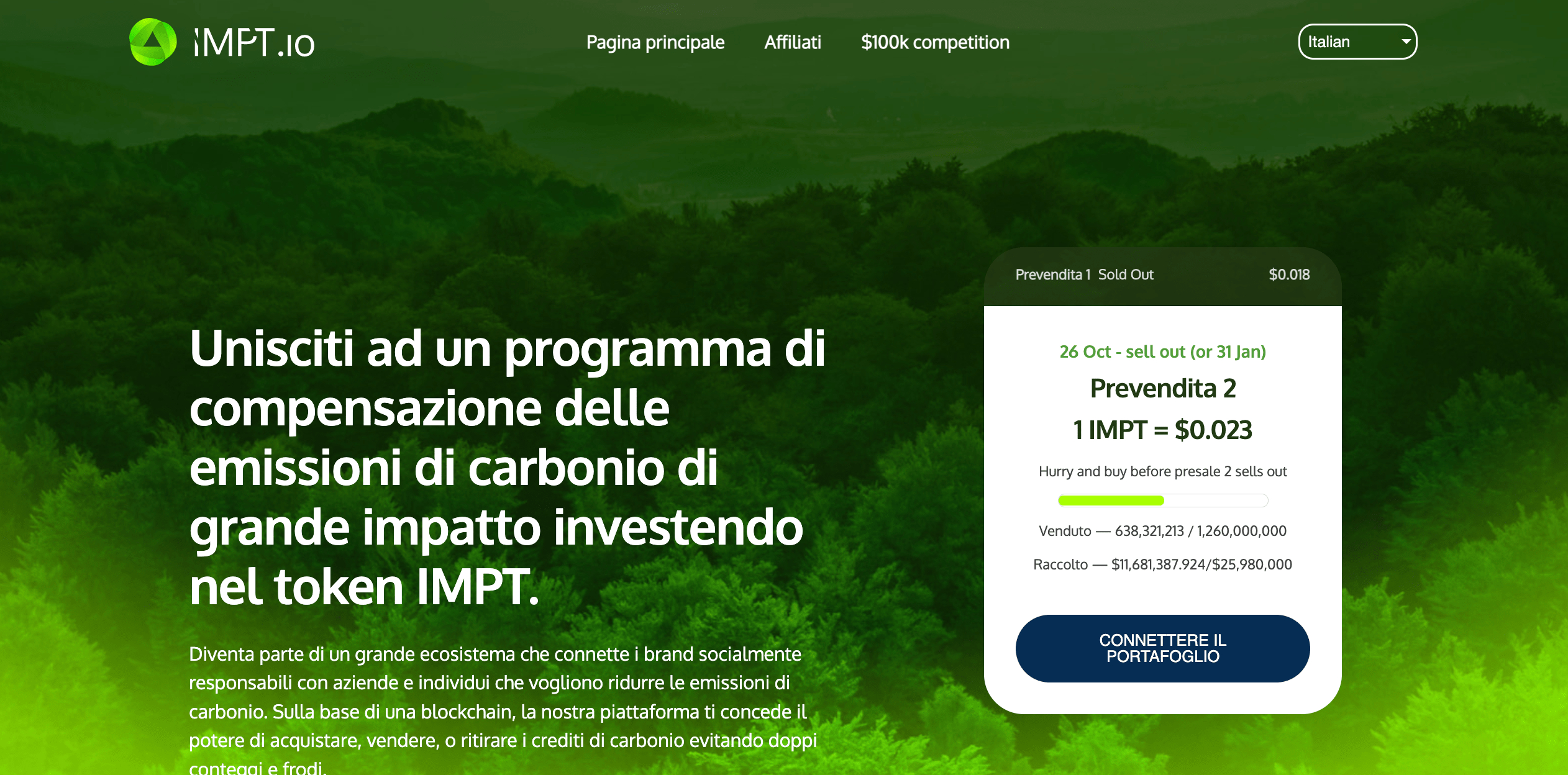 IMPT.io (IMPT) - Progetto crypto incentrato sulla tokenizzazione dei carbon credit