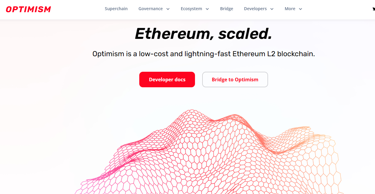 optimism crypto homepage
