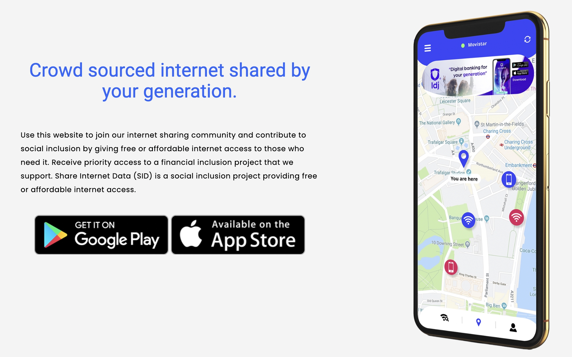Share Internet Data mobile app