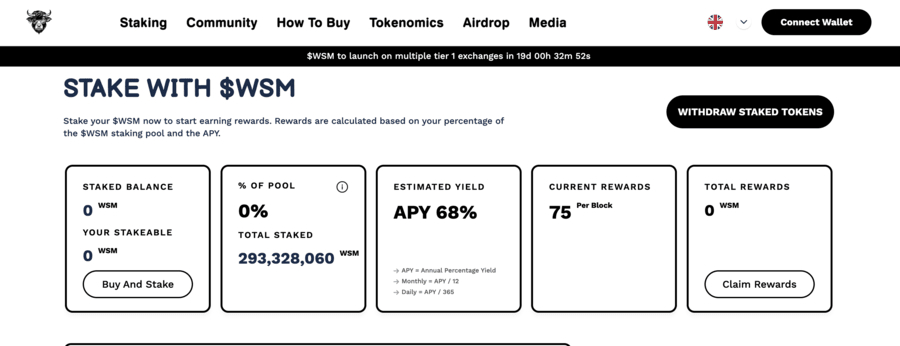 WSM token staking