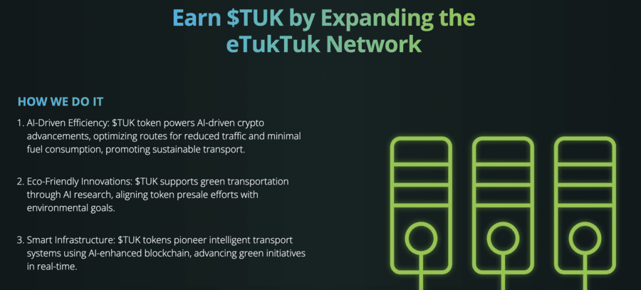 eTukTuk TUK token earnings