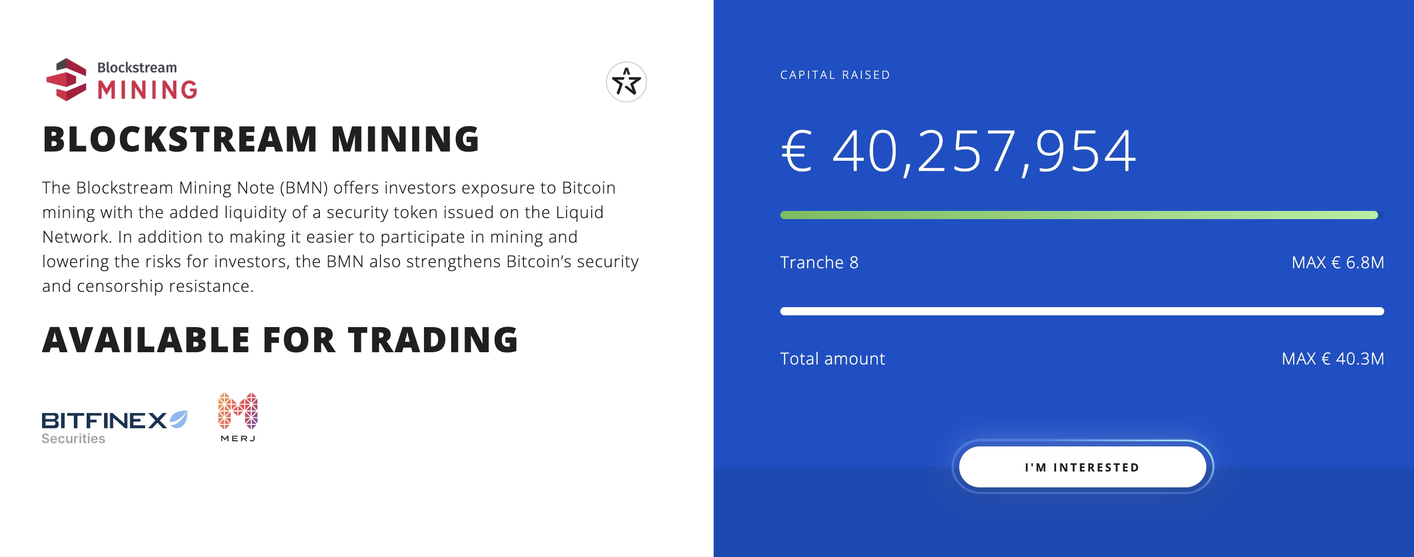 Blockstream Mining Information