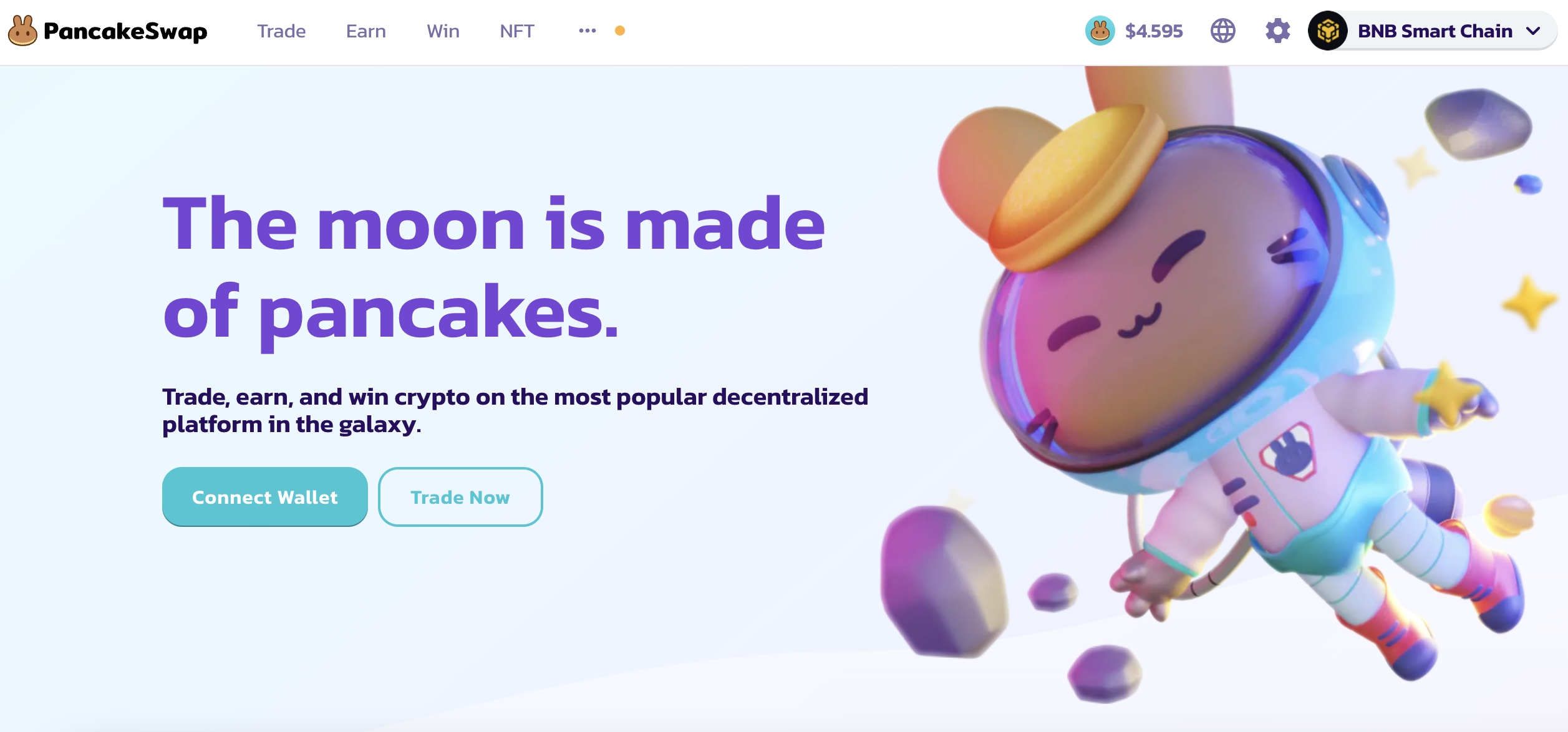 Pancakeswap DEX Homepage