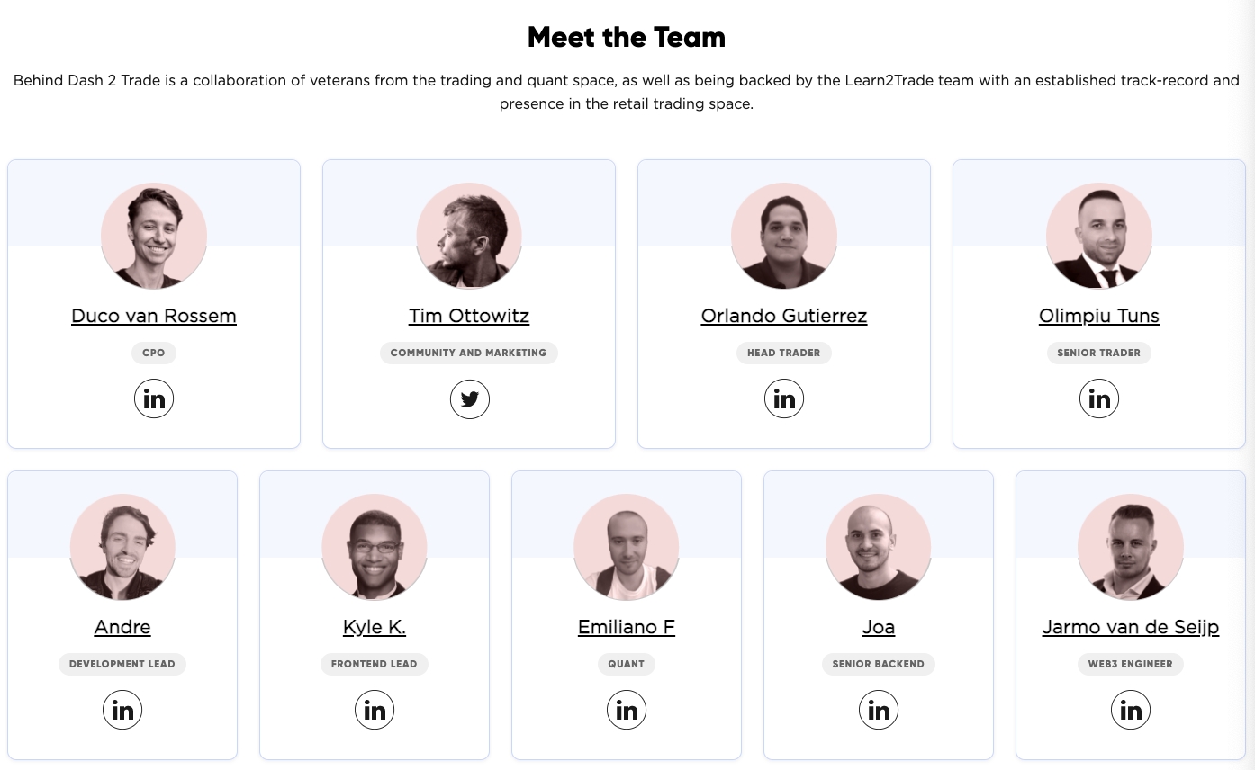 Dash 2 Trade - Team