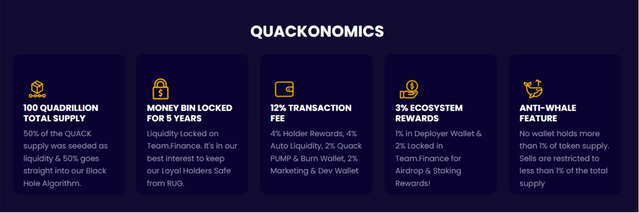 QUACK tokenomics