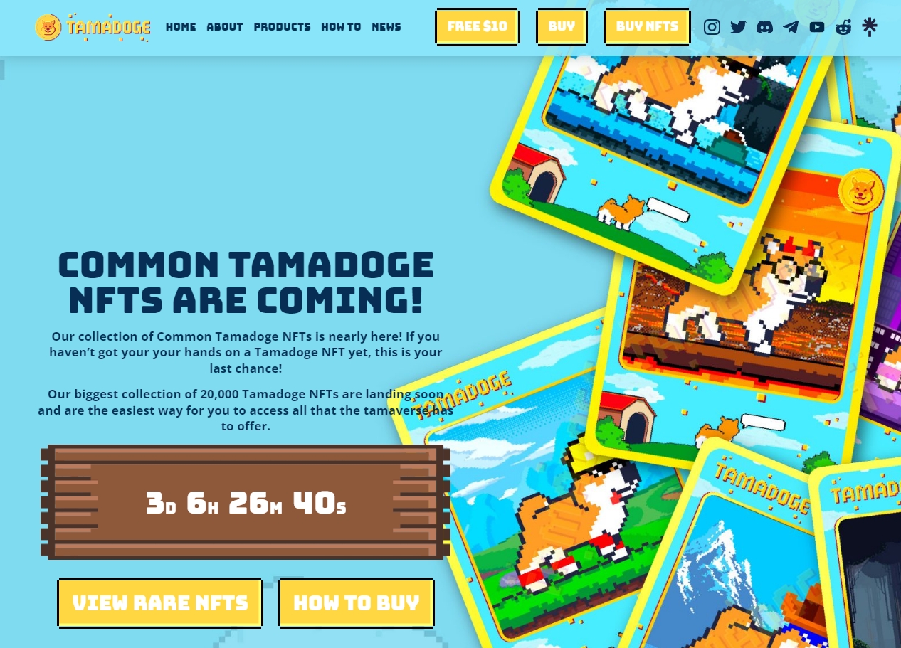 Tamadoge Common NFT Countdown
