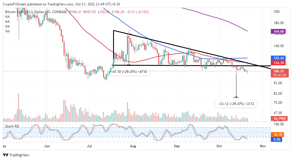 BCH/USD daily chart