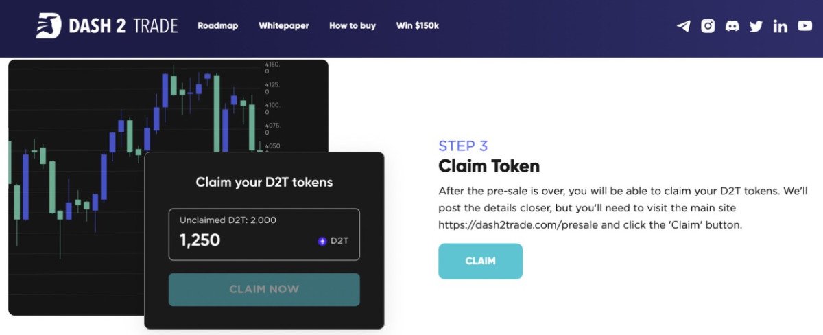 Dash 2 Trade Presale Token anfordern