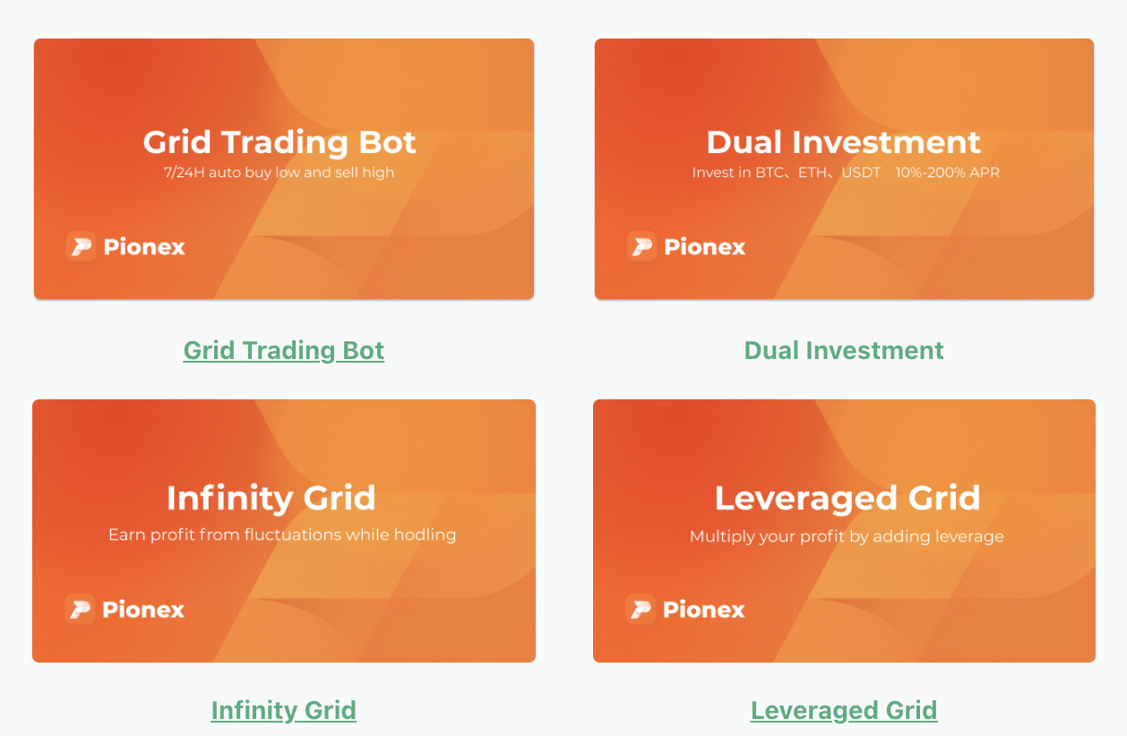 Pionex Investment Options