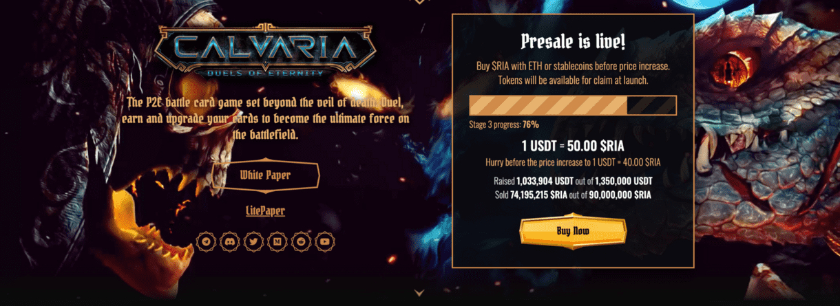 Calvaria Live Presale