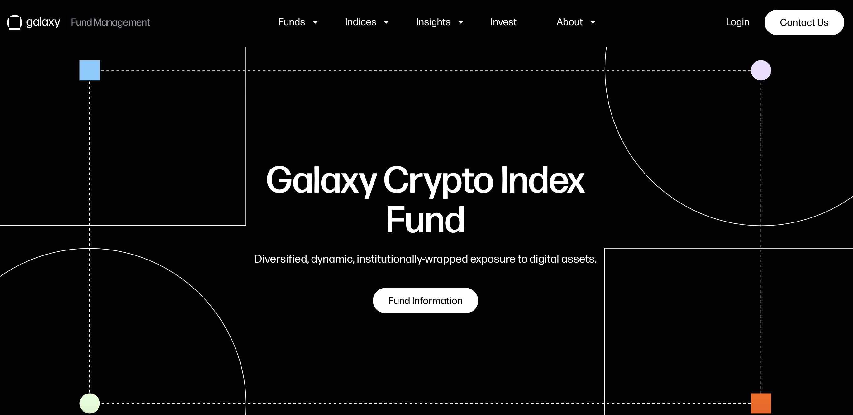 Galaxy Crypto Index Fund home page