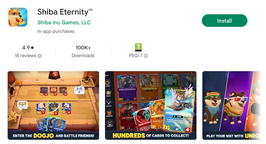 Shiba Eternity mobile game