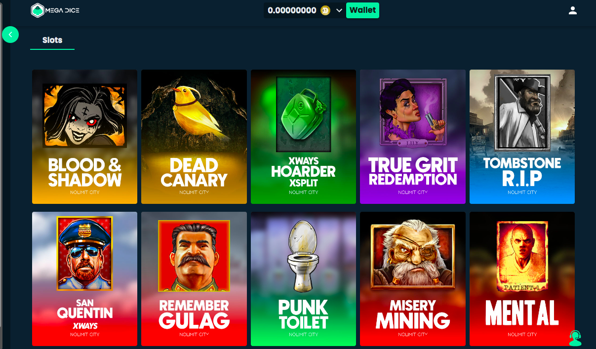 mega dice featured slots 