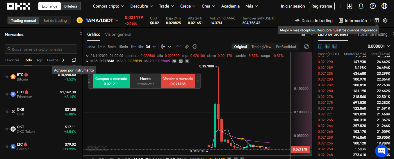 como comprar tamadoge okx tama