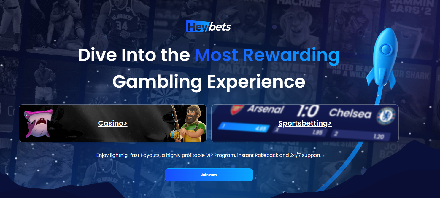 heybets crypto casino homepage