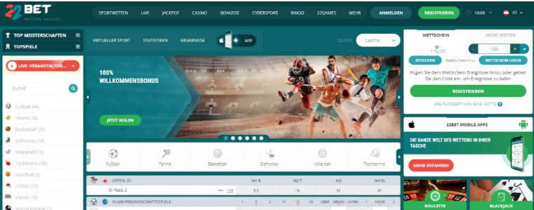De Beste Crypto Voetbal Site: 22bet