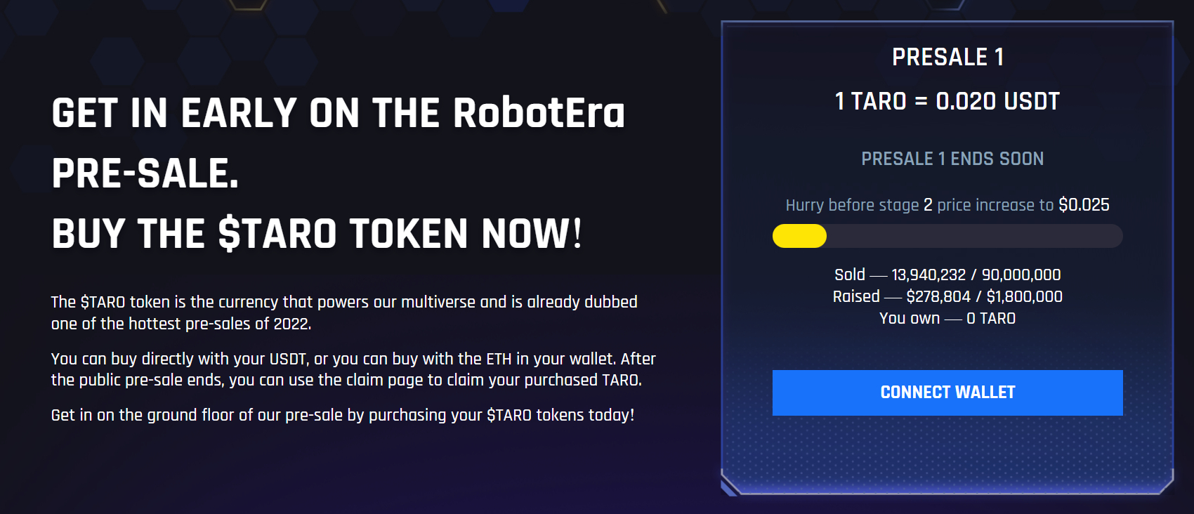 RobotEra TARO presale
