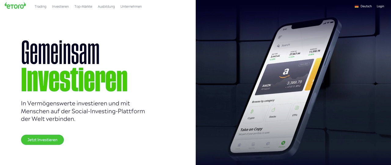 eToro Startseite new