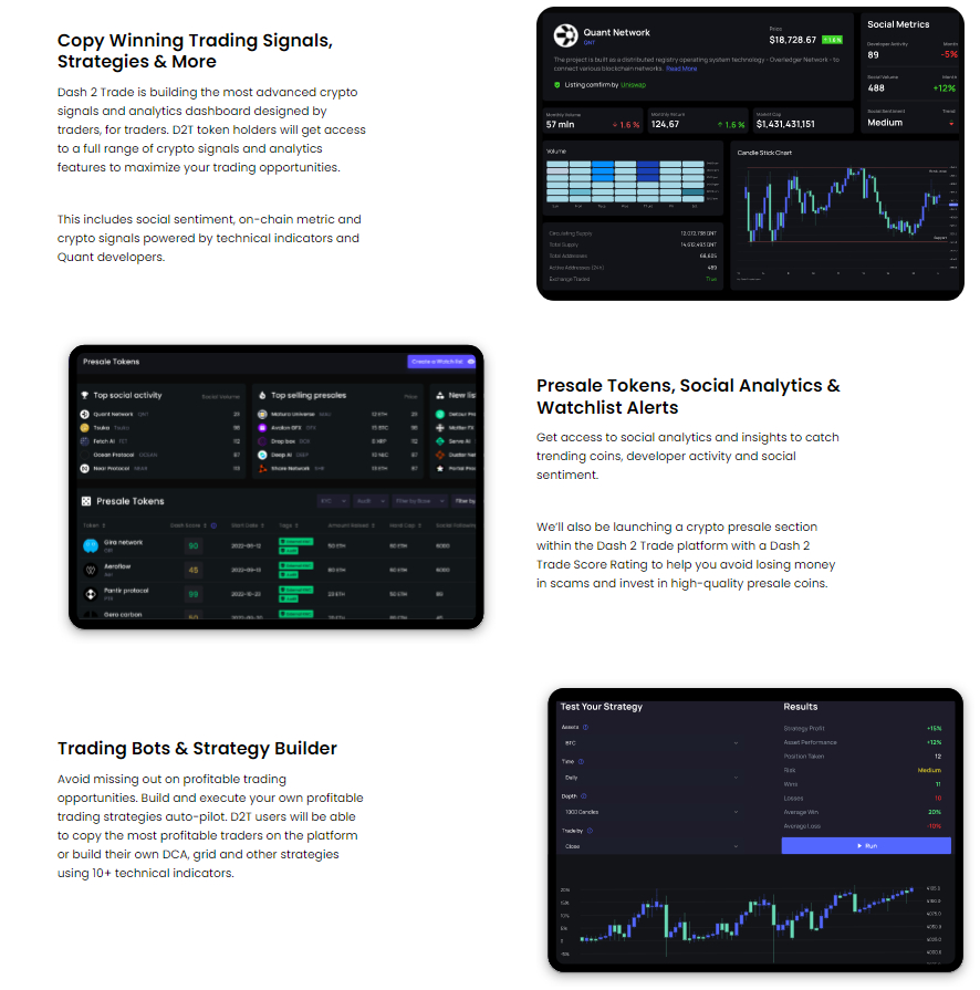 Dash 2 Trade features