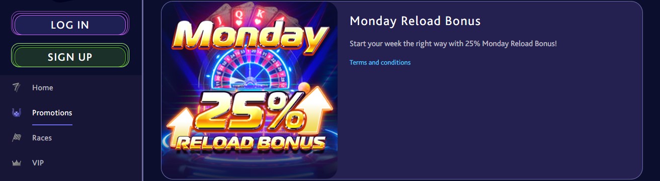 7Bit Casino Monday Reload Bonus