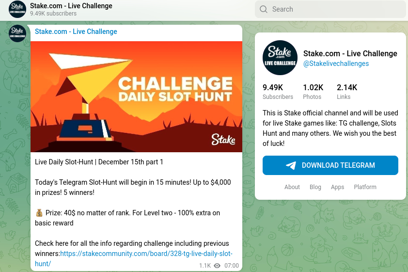 Stake.com Live Challenge