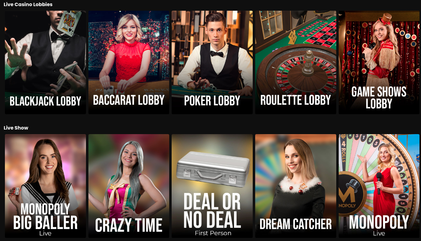 Lucky Block Live Casino Games