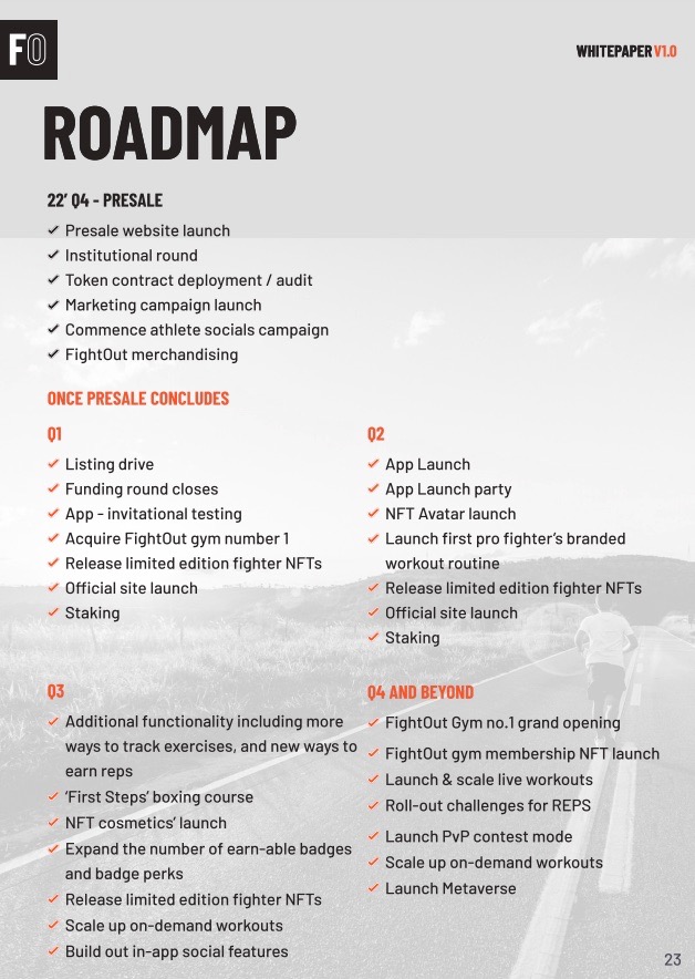 FightOut Roadmap