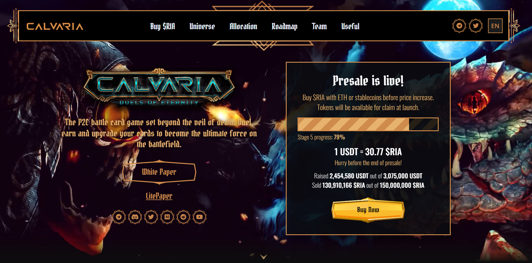 Unisciti alla rivoluzione con il gioco Play-to-Earn Calvaria: ecco come acquistare il token RIA