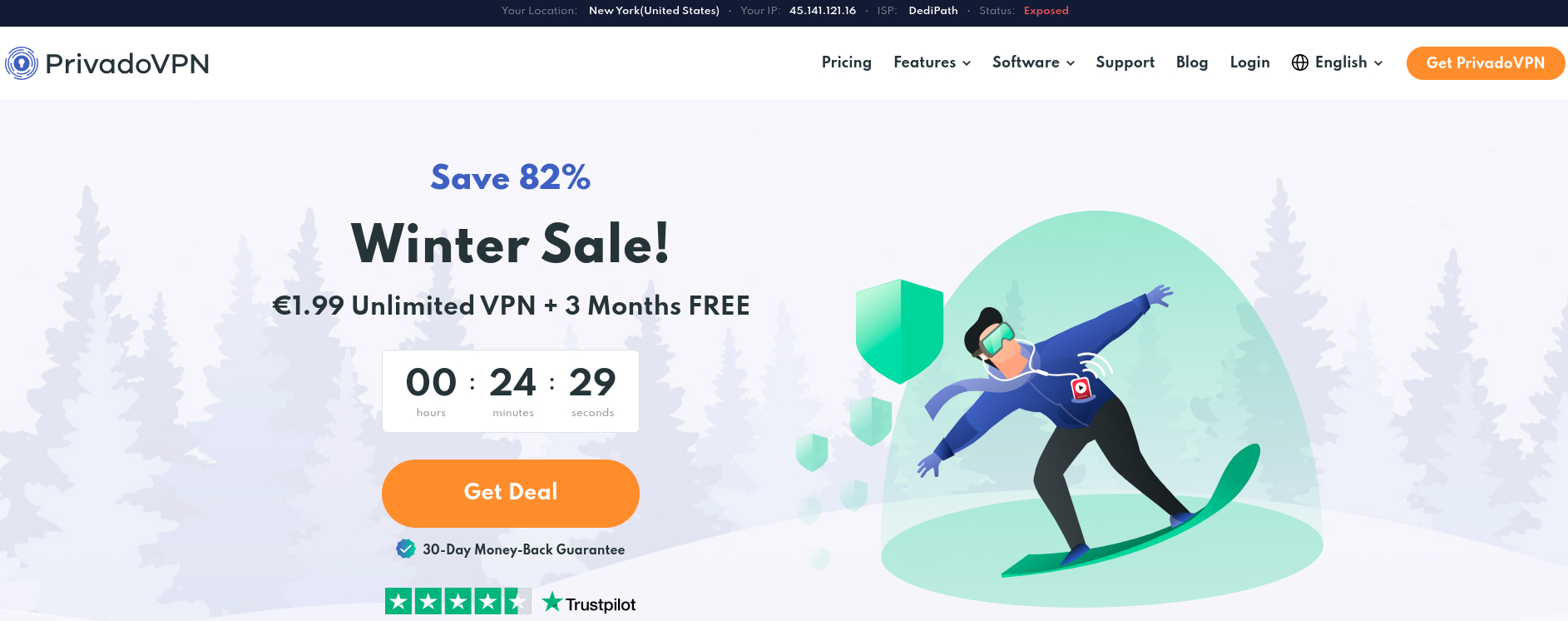 PrivadoVPN Winter Sale Deal