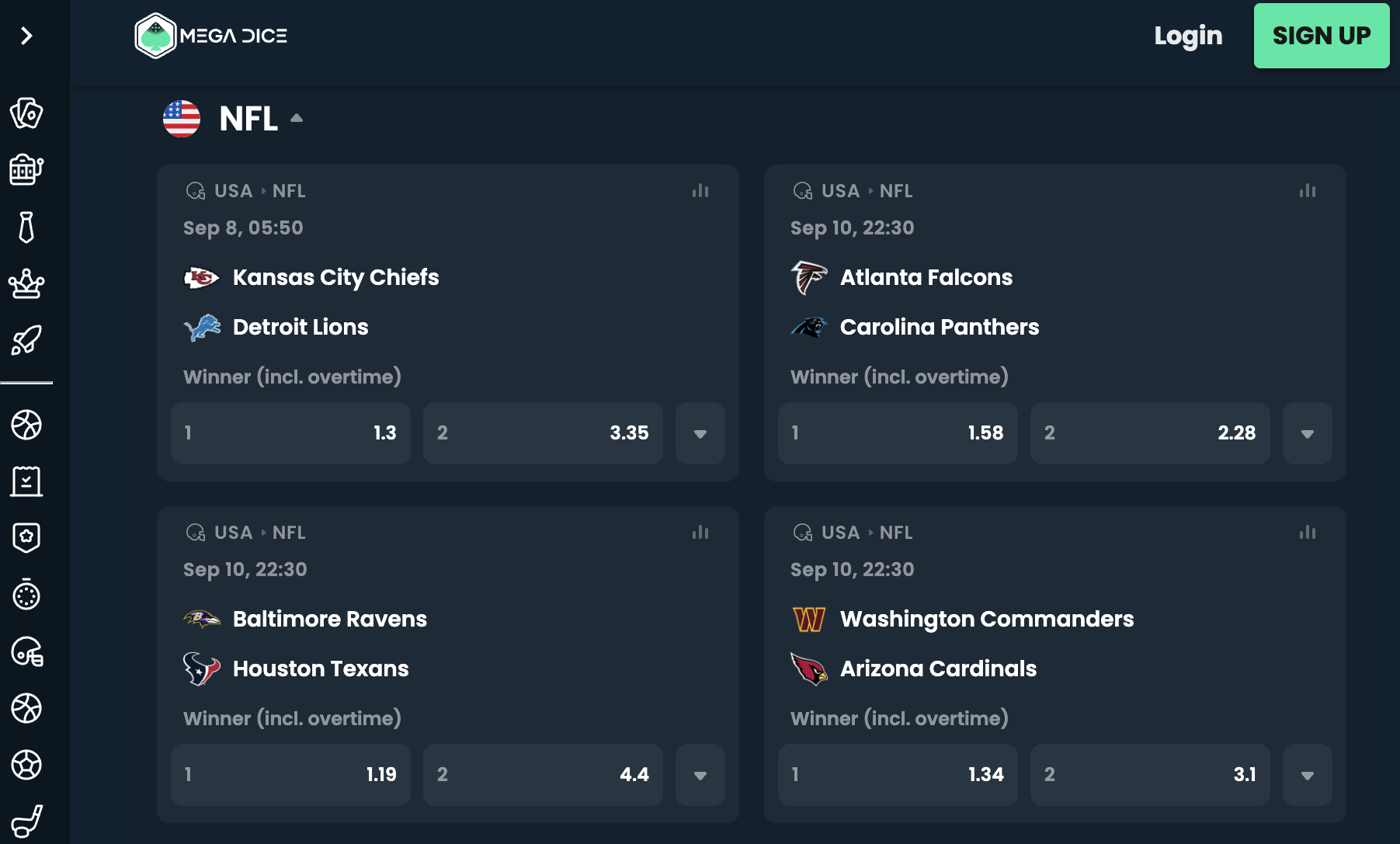 nfl betting sites
