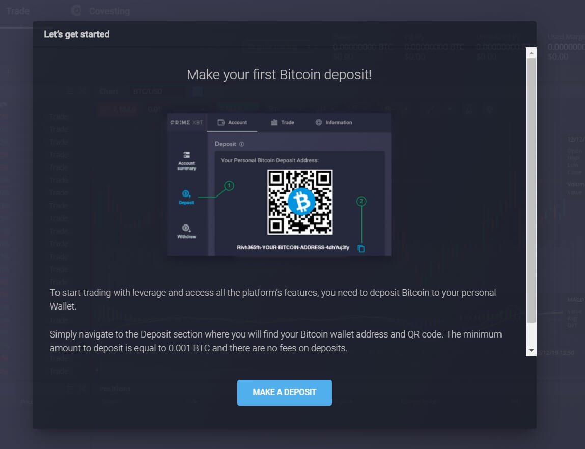 Depositi e Prelievi su Prime XBT