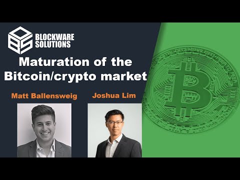 Maturation of the Bitcoin & Crypto Market