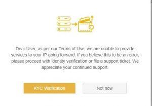 Binance Closing Off Some Accounts Without Explanation